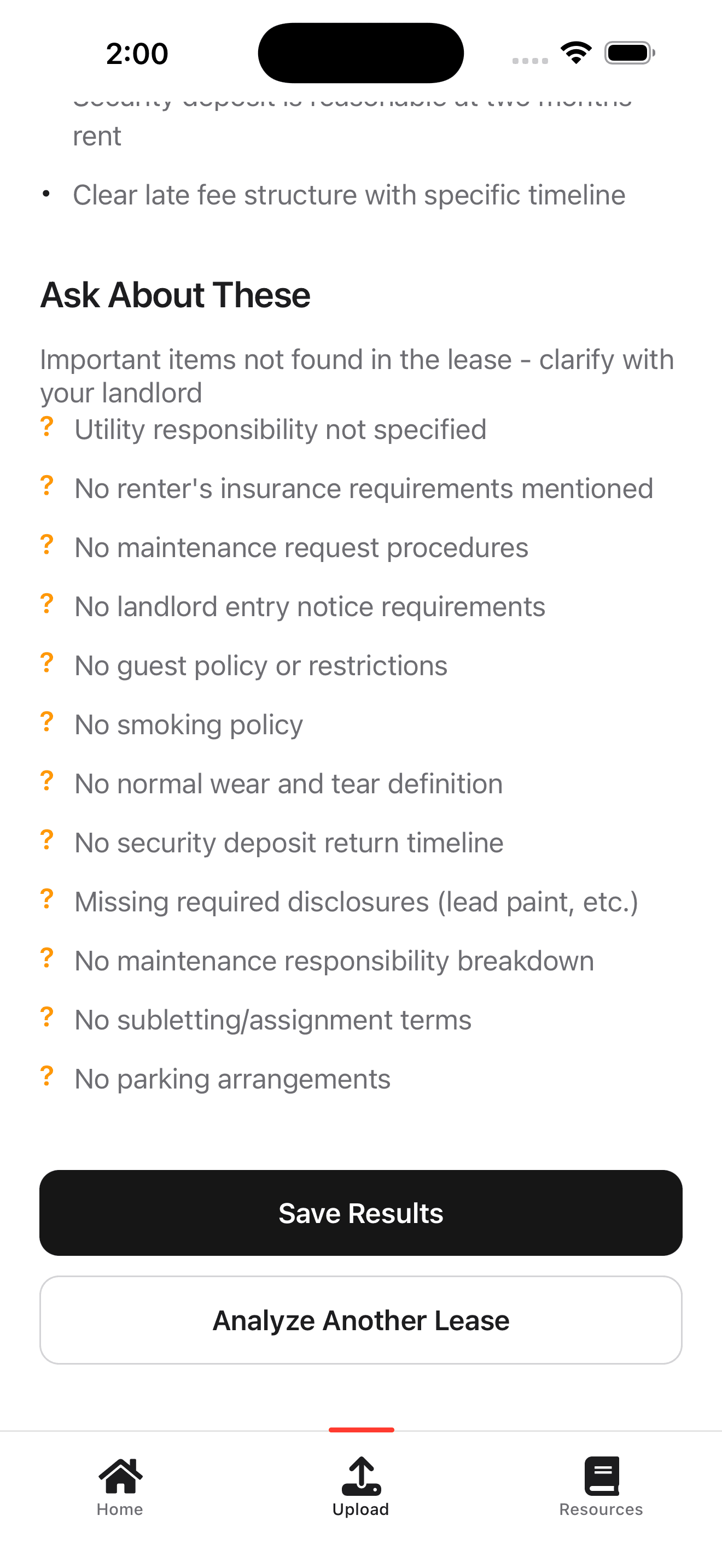 App Screenshot - Report